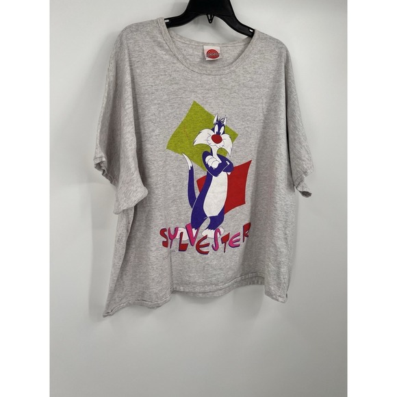 Vintage 1993 Sylvester Looney Tunes Warner Bros Shirt 3XL 90s USA - Picture 3 of 8